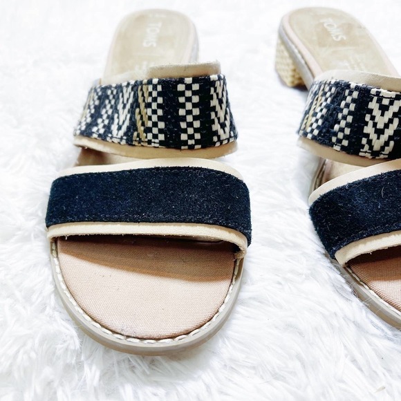 Toms Printed Pattern Open Toe Heeled Sandal SZ6.5 W - Picture 8 of 9